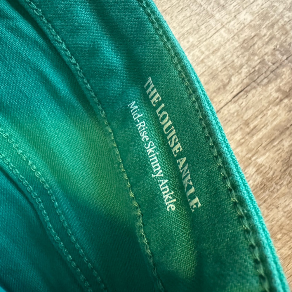 Lila Ryan size 31 mid-rise skinny ankle, teal green jeans - Picture 7 of 12